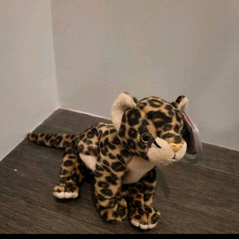 🍀4 FOR $15 NWT Beanie Baby Sneaky The Cheetah Leopard